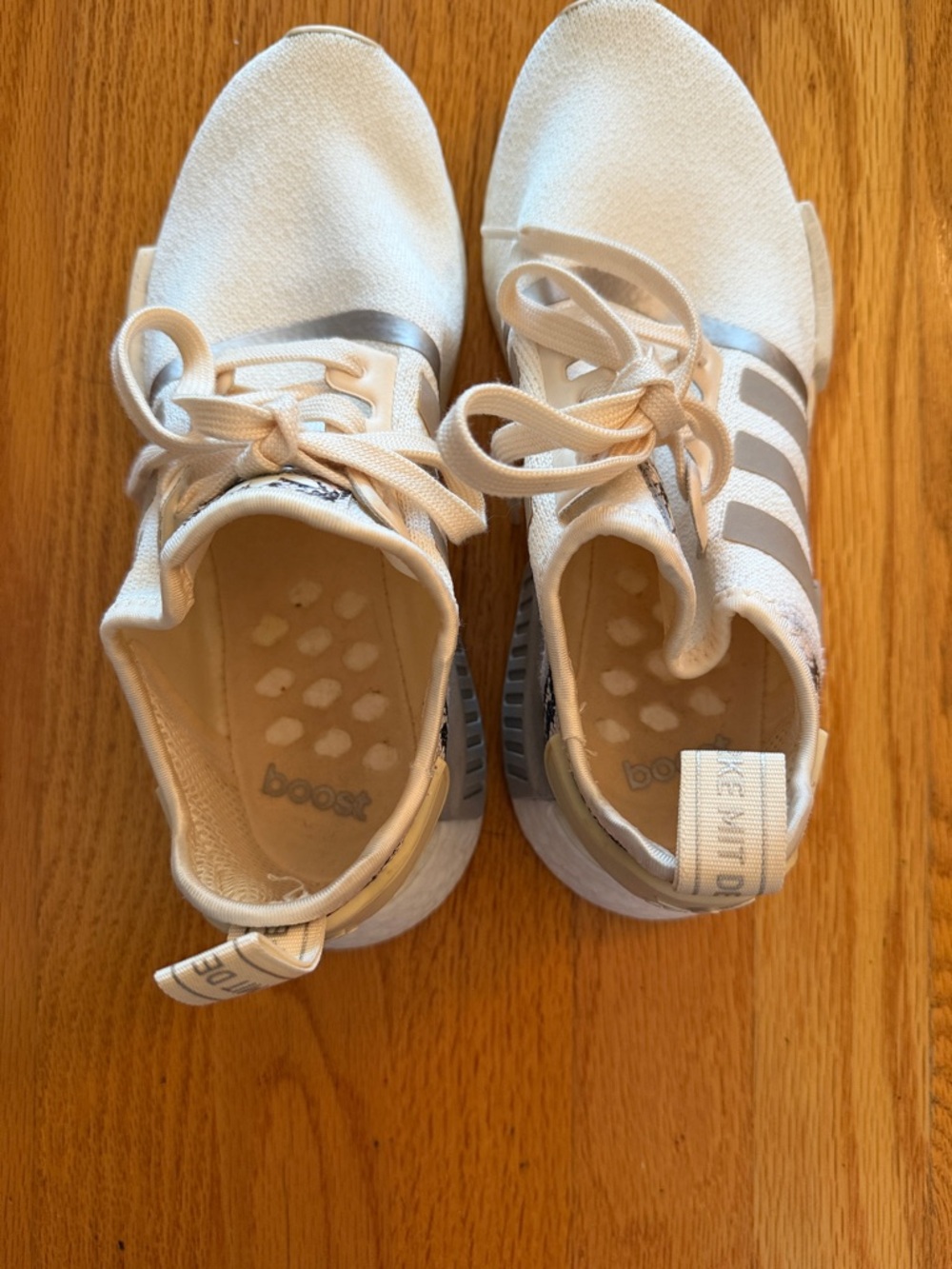 Adidas NMD with snakeskin / cream and gray color sneakers - Picture 4 of 8